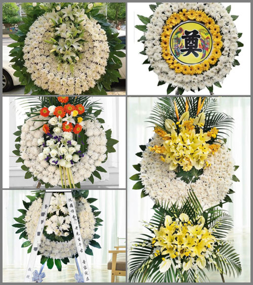 广东中山市东升镇白鲤村花圈速递