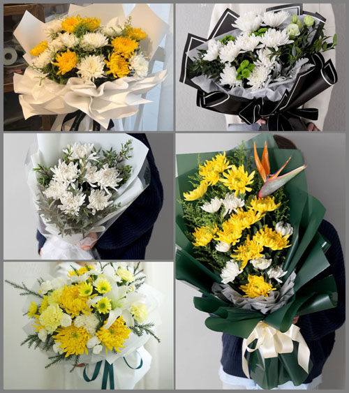 广东中山市东升镇白鲤村白事花束代送